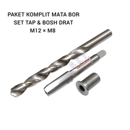Paket komplit mata bor tap set bosh drat sok drat baut kunci 12 (drat luar m12×1.25 drat dalam m8×1.