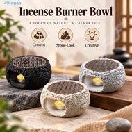 LEOTA Candle Warmer, Cement Retro Incense Burner Bowl, Fragrance Diffuser Creative Durable Sturdy Ba