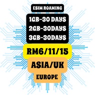 eSIM Roaming [ASIA/EU/UK] TERMURAH Di Pasaran