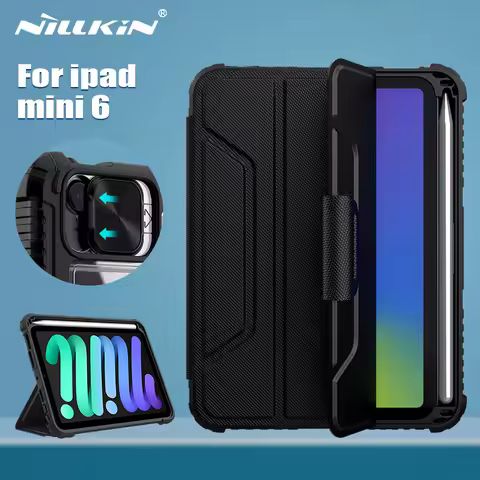 NILLKIN For iPad mini 7 2024 Case Magnetic Case For iPad mini 6 2021Camera Protection Cover With Pen