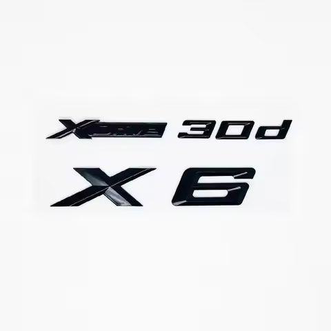 For BMW X6 Fender & Trunk Emblem Sticker - XDrive 28i 30i 35i 40i 50i 30d 35d All-Wheel Drive Badge