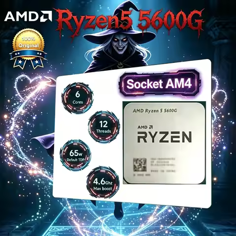 AMD Ryzen 5 5600G R5 5600G Zen3 7nm APU 6C12T 3.9-4.4GHz 16MB L3 Vega7 Graphics Socket AM4 Loose CPU
