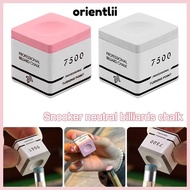 ORIENTLIIY TP7500 Billiard Chalk, Fine Powder Square Snooker Neutral Pool Chalk, Non-slip Pink/Grey 