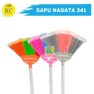 Nagata Sweeper Nylon 80 cm Gagang Pendek Lantai 341 Sapu Plastik Sapu Kipas Sapu Nilon
