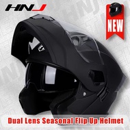 ☂HNJ Flip Up Helmet Motorcycle Double Visor Modular Full Face☞