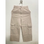 BEIGE HIGHWAIST CARGO PANTS