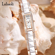 Labaoli brand all diamond small square dial lines and diamond diamond diamond diamond diamond cerami