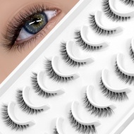 GROINNEYA Natural Lashes Anime Cat Eye Lashes Soft Feathered Lashes Comfortable Everyday Lashes Exte
