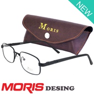 Moris แว่นตา รุ่น 6465 กรอบเต็ม Rectangle ทรงสี่เหลี่ยมผืนผ้า ขาสปริง วัสดุ สแตนเลส สตีล (สำหรับตัดเ