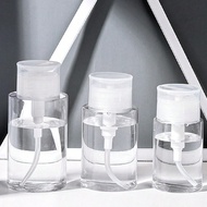 1pc/100ml/150ml/200ml Portable Pump Bottle For Makeup Remover, Press Type With Adjustable Dosage, Su