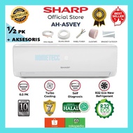 SHARP AC 1/2 PK [R32] AH-A5VEY + AKSESORIS