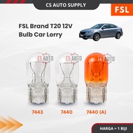 1PC x FSL Brand T20 Bulb 7440 7443 W21/5W White Amber Car Motor Lori 1 Bateri