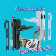 Kunci Expanda Alumunium Merk Glatino Handle Kunci Pintu kawat Nyamuk Set Komplit