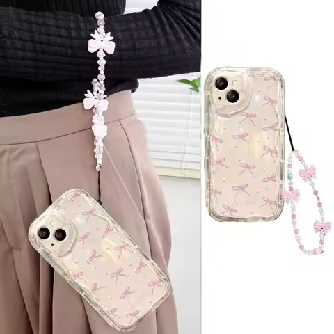 Case For Vivo V60 V40 V50 Lite Y31 5G Y33S Y21S Y28 4G Y17S Y04 Y03 Y29S Y28S Y18 Y400 Pink Bowknot 