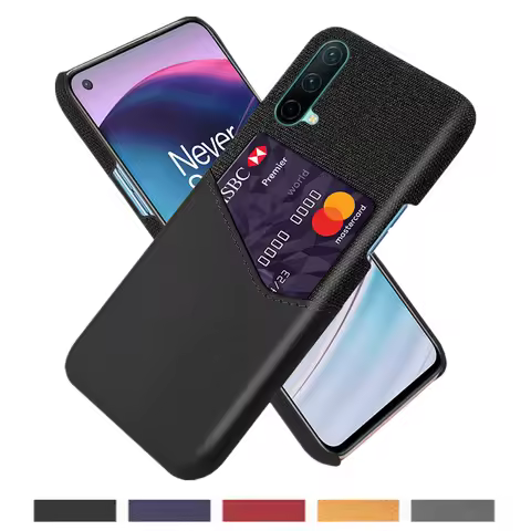 Business Case For OnePlus Nord CE N10 5G N100 9R 8T 9E Funda Febric Card Holder Cover For One Plus 7