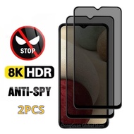 2Pcs Tempered Glass Film For Blackview Wave Shark Color 8C 8 6C 9 Anti Spy Privacy Black Edge Screen