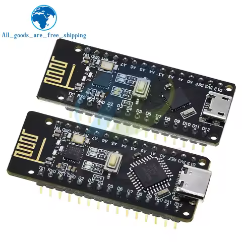 TZT RF-Nano for Arduino Nano V3.0, Micro USB Nano Board ATmega328P QFN32 5V 16M CH340, Integrate NRF