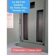 Bolt On Panel Board 12 Branches 2 Pole 1 Phase America Center Breaker Box Enclosure GE Royu Koten