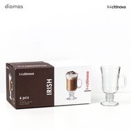 6PCS CITINOVA IRISH GLASS/ COFFEE GLASS/ TEA GLASS CAFE GLASS/ DRINK GLASS COFFEE AND TEA GLASS GIFT