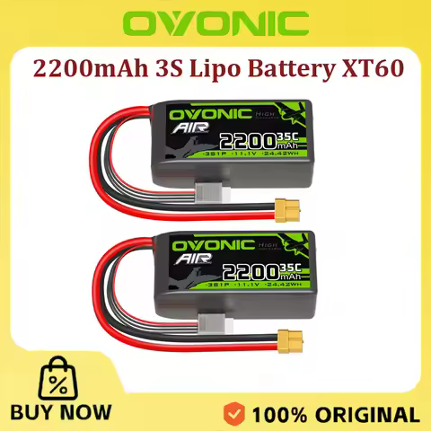 OVONIC 2200mAh 3S Lipo Battery 35C 11.1V with XT60 For RC Helicopter Quadcopter FPV Racing Drone