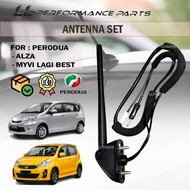 Original Perodua Myvi Lagi Best 2011-2017 / Alza Antenna Assy Set With Base Cover 86300-BZ180