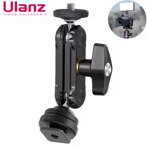 Ulanzi R098 Cold Shoe Adapter Mount Magic Arm 1/4" Screw Monitor Mount for Video Light DSLR SLR Came