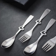# zhangjin # 1Pc/Set Heart-shaped Stainless Steel Coffee Stirring Spoon Dessert Ice Cream Spoon Scoo
