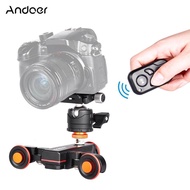 Andoer L4 PRO กล้องมอเตอร์วิดีโอ Dolly With Scale แสดง Electric Track Slider รีโมทคอนโทรลไร้สาย3ความเร็วปรับ Mini เครื่องเล่นแบบลื่นไถลสำหรับกล้อง DSLR สมาร์ทโฟน + Mini Ballhead Mount Adapter