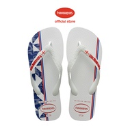 Havaianas Men's Top Nations I Flip Flops-White /Red Apache