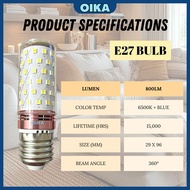 MOODI LED Corn Bulb 8W+8W / 16W | E14 / E27 Base | 3 Colour / 3000K / 6500K + Blue Light | Multi‑Col