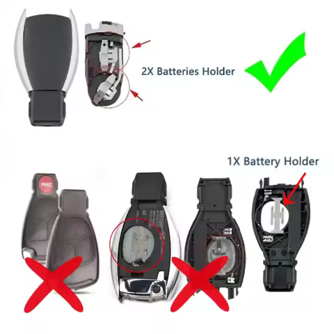 YANGMIN Smart car key blank Shell replace 2/3/4 button double battery for Mercedes Benz A C E S CL G