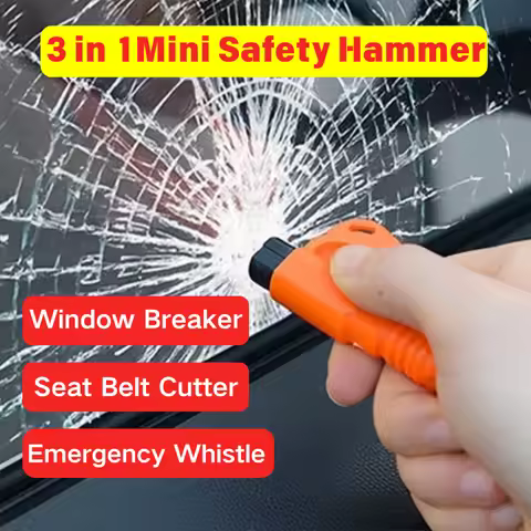 3 in 1 Safety Hammer Car Emergency Rescue Car Escape Tool Window Breaker Seat belt Cutter Compact Em