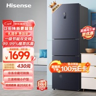 海信（Hisense）252升三开门冰箱 一级能效双变频 风冷无霜 家用小型电冰箱 三温精储小户型 BCD-252WYK1DPUJ【家用小冰箱】
