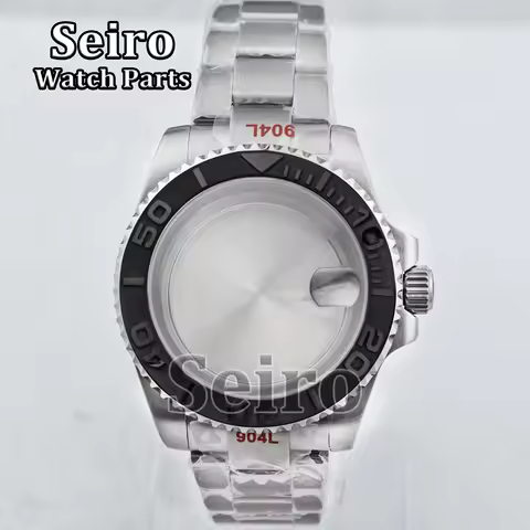 40MM Stainless Steel NH35 Case Oyster Strap Silver Modified Sapphire Glass 100M Waterproof for Yacht