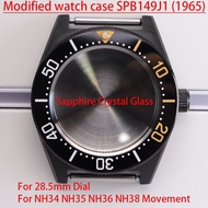 40.50mm Modified NH35 Watch Cases Accessories PROSPEX SPB149J1 (19650 ）Mod Sapphire Glass Stainless Steel PVD electroplating black For Seiko NH34 NH35 36 Movement For 28.50mm Dial