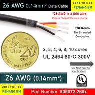[26 AWG 0.14mm2] (1 meter) 2C 3C 4C 5C 6C 7C 8C 9C 10C cores Non-Shielded Multi-conductor Data Trans