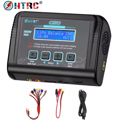 HTRC C150 Balance Lipo Charger Discharger LCD Display AC/DC 150W 10A Charger For LiPo LiHV LiFe Lilo
