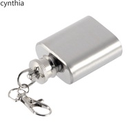 Mini Pocket Hip Flask With Key Ring Keychain 1Oz Stainless Steel Liquor Storage Stainless steel hip 