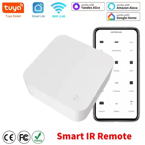 Tuya WiFi IR Remote Control Smart Universal for TV Air Conditioner Alexa Remote Control Work with Go