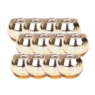 12PCS Legant Gold Candle Holders Tealights Candle Holders for Weddings, Rehearsal Dinners