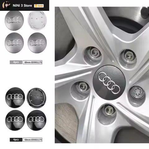 4pcs 60mm 61mm 69mm 68mm Car Styling Wheel Center Cap Hub Replaced Covers For Audi A3 A4 A5 A6 A7 A8