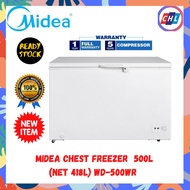 MIDEA (Send By Lorry) WD-500 CHEST FREEZER  500L(NET 418L) - MIDEA WARRANTY MALAYSIA