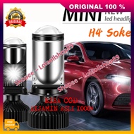 Mini New Led Headlight H4 Socket LED Headlamp Projector H4 Mini Projector Lens 50 Watt Motorcycle Ca