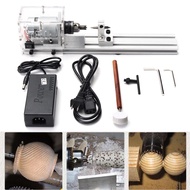 24V Mini DIY lathe machine tools Woodworking Buddha Pearl Grinding 80W Polishing Beads Wood lathe Drill Tool