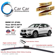 BMW X1 (F48) Wiper, Wiper Blades, Car Windshield, Year 2015-2019 ( 1 pair -Size 26 /16 )