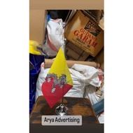 Bhutan state flag + stainless steel table pole