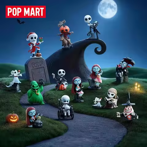 New POP MART Tim Burton's The Nightmare Before Christmas Series Blind Box Cool Cartoon Action Figure