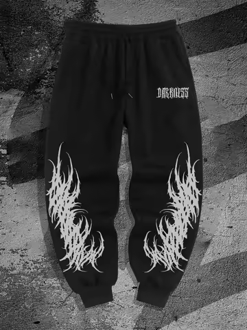 Gothic dark style men's casual sports jogging pants for school spring new collection joggers mens pa