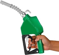 3/4" NPT Auto Shut Off Fuel Nozzle with Hook, 3-Speed Padlock, 9-16 GPM, 15/16" Spout for Gasoline,