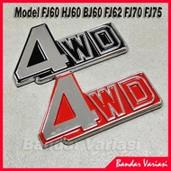 4WD EMBLEM FOR LANDCRUISER HARDTOP WHEELDRIVE FJ60 HJ60 BJ60 FJ62 FJ70 FJ5